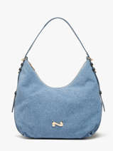 Schoudertas Denim Leder Nathan baume Blauw denim 1D